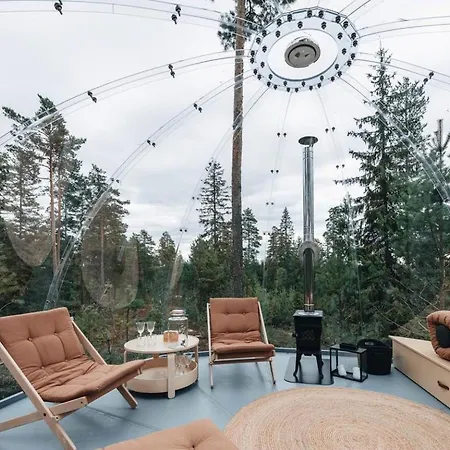 Glass Igloo With Nordic Design In Nature